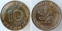 Deutschland 10 Pfennig Fehlprägung 10 Pfennig 1950 D Messing RAR RRR ca. 4,2g -