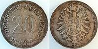 Deutschland 20 Pfennig 20 Pfennig 1874 F J 005 sehr schöne leichte Patina -