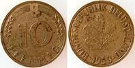 Deutschland 10 Pfennig 10 Pfennig 1950 Fsehr schön Messing 4,15 gr -