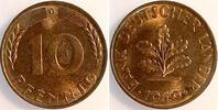 Deutschland 10 Pfennig 10 Pfennig 1949J Rs: twl. stark doppelt J 378 bfr/stgl -