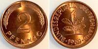 Deutschland 2 Pfennig Fehlprägung 2 Pfennig 1969 G Erstabschlag dezentriert -
