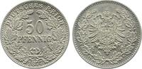 Deutschland 50 Pfennig 50 Pfennig 1877 F vorzüglich + Jaeger 008 00877F-1-8H -