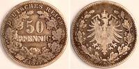 Deutschland 50 Pfennig 50 Pfennig 1877 G s+ Kaiserreich J 008 -