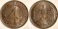 Deutschland 4 Reichspfennig 4 Reichspfennig 1932 A, J 315 schöne Patina -