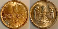 Deutschland 1 Mark 1 Mark 1924 D prägefrisch/stemeplglanz Lichtenrader Prägung -