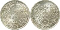 Deutschland 1/2 Mark 1/2 Mark 1915D J 016 prfr/stgl -