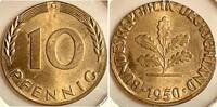 Deutschland 10 Pfennig 10 Pfennig 1950G auf 5 Pfennig Rohling -