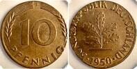 Deutschland 10 Pfennig 10 Pfennig 1950 F Messing artfremder Rohling, zu klein 2,6 g -