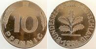 Deutschland 10 Pfennig Fehlprägung 10 Pfennig 1981 J auf 50 Pfennig Rohling geprägt -