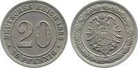Deutschland 20 Pfennig 20 Pfennig 1888 A ss/vz J 006 -