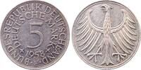 Deutschland 5 DM 5 Deutsche Mark 1958 F ss/vz J 387 ss / vz 5 Dm -