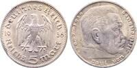 Deutschland 5 Reichsmark 5 Reichsmark Hindenburg 1936 G vz/st J 360 -