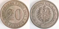 Deutschland 20 Pfennig 20 Pfennig 1887 E J 006 prfr, sehr selten i.d Erhaltung -