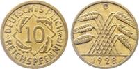 Deutschland 10 Pfennig 10 Reichspfennig 1928 G J 317 ss+ -