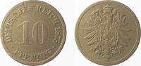 Deutschland 10 Pfennig 10 Pfennig 1875 H ss J 004 -
