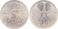 Deutschland 5 DM 5 Mark 1951G Doppelsenkung bfr J 387 -