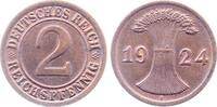 Deutschland 2 Reichspfennig 2 Reichspfennig 1924 F J 314 f.prfr -