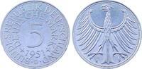 Deutschland 5 DM 5 Deutsche Mark 1951 D f stgl J 387 -