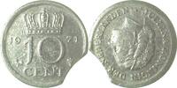 Niederlande 10 Cent Fehlprägung 10 Cent 1971 Zainende, hapje eruit -