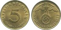 Deutschland 5 Pfennig 5 Pfennig 1937A J 363 stgl Drittes Reich kl Randfehler -