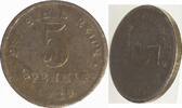 Kaiserreich 5 Pfennig 1924F Rand ohne Kerb -