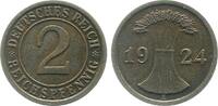 Deutschland 2 Reichspfennig 2 Reichspfennig 1924A J 314 vz -
