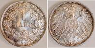 Deutschland 1 Mark 1 Mark 1910 D J 017 beginnende Patina -