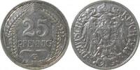 Deutschland 25 Pfennig Fehlprägung 25 Pfennig 1911 G Münzzeichen doppelt J 018 -