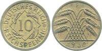 Deutschland 10 Pfennig 10 Reichspfennig 1930 F ss+ J 317 -