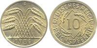 Deutschland 10 Pfennig 10 Reichspfennig 1936 F prfr/stgl J 317 -