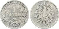 Deutschland 1 Mark 1 Mark 1886 E s/ss J 009 Patina -