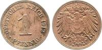 Deutschland 1 Pfennig 1 Pfennig 1913 G f. prfr J 010 etwas fleckig -