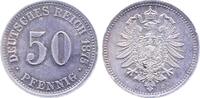 Deutschland 50 Pfennig 50 Pfennig 1875 J f.prfr. Lichterader Prägung J 007 -