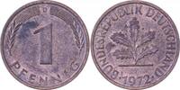 Deutschland 1 Pfennig Variante 1 Pfennig 1972 D Münzzeichen dünn, hochstehend J 380 -