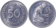 Deutschland 50 Pfennig Variante 50 Pfennig 1974 F kleines Münzzeichen vz/bfr 43K1 -
