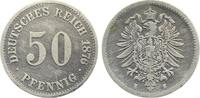 Deutschland 50 Pfennig 50 Pfennig 1876 H ss/vz J 007 -