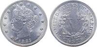 5 Cents USA 1885 ohne Münzzeichen ca. MS64/65 Liberty Nickel prägefrisch / stempelglanz