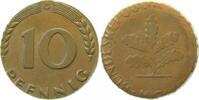 Deutschland 10 Pfennig Fehlprägung 10 Pfennig 1950G auf 1 Pf- Rohling geprägt 2 g -