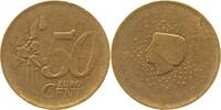 Niederlande 50 Cent Fehlprägung 50 Cent 1999 NL auf 20 Cent Rohling geprägt -