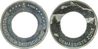 Deutschland 5 Euro Fehlprägung 5 Euro 2019 nur Ring geprägt Gemässigte Zone -