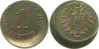 Deutschland 1 Pfennig Fehlprägung 1 Pfennig 1889 A dezentriert geprägt J 001 -