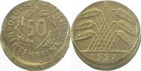 50 Rentenpfennig 1924 Deutschland Fehlprägung 50 Rentenpfennig 1924 D dezentriert 15% vorzüglich