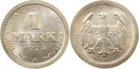 Deutschland 1 Mark 1 Mark 1924 A außerhalb des Ringes geprägt J 311 Rand glatt -
