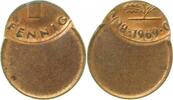 Deutschland 1 Pfennig Fehlprägung 1 Pfennig 1969 dezentriert ohne Münzzeichen D70 -