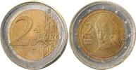 Österreich 2 € Österreich 2002 Fehlprägung viel größer ohne Riffelung 2 Euro 2002 prägefrisch