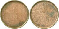 Deutschland 1 Pfennig Fehlprägung 1 Pfennig fast unbeprägt J 380 -