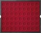Echtholzkassette CARUS mit 4 Tableaus für 216 Münzen mit Ø 25,75 mm, z.B. für 2 Euro-Münzen