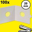 HARTBERGER Münzrähmchen 20 mm, zum Heften, 100er-Packung