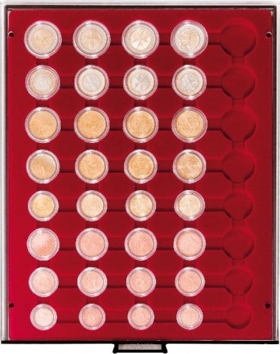 Münzbox RAUCHGLAS Für 5-Euro-Kursmünzensätze – Praktisch & Stilvoll Von LINDNER