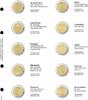 Vordruckblatt karat 2 Euro-Gedenkmünzen chronologisch: Griechenland Oktober 2014 - Deutschland Januar 2015 -